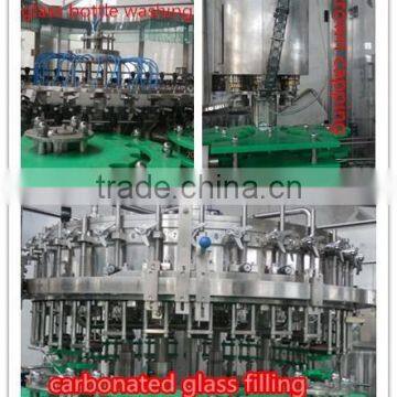 2014 popular glass bottle carbonated drink washing filling capping 3 in 1 machine