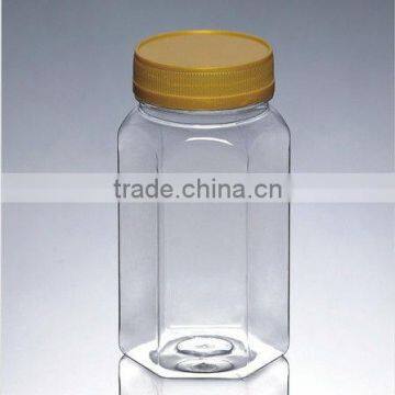 500g PET Plastic Food Storage Hexagonal Bottle In Cixi A20-1