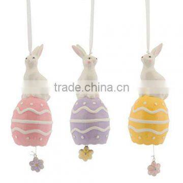 Pack of 12 Easter Bunny Holiday Hanging Decorative Bell Ornaments 11" photo-2