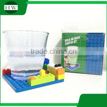 Creative Silicone Non-slip Building Block Heated Insulation Pad Cup Coasters Mat Placemat Coaster photo-2