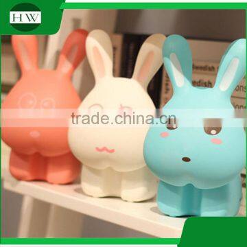 plastic cartoon rabbit usb folding eye protection rechargeable led study reading desk table night light lamp