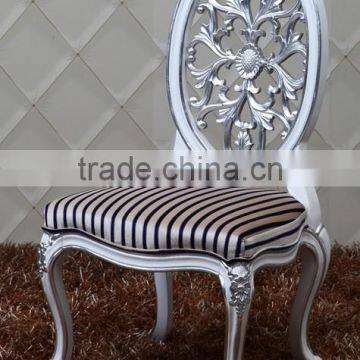 new design oval back baroque solid wood dining chair