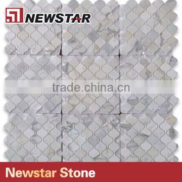 Newstar Chinese White Marble Natural Marble Bathroom Wall Tile Prices Mosaic photo-4