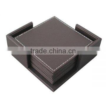 Double-faced square cup mat, PU leather of insulation pad