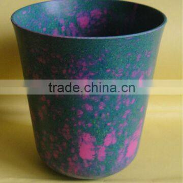 biodegradable round bamboo fiber vase in different sizes