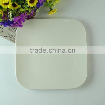 Whole Bulk Cheap White Square Ceramic Dinner Plate for Home Use photo-2