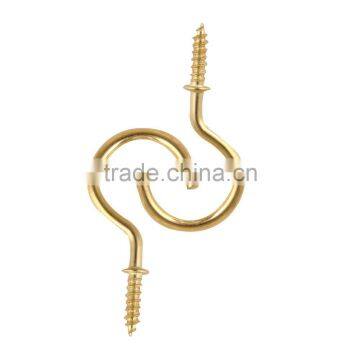 20 Pack 1-1/4inches Gold Plated Screw Cup Hook photo-3