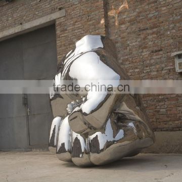 Large art modern stainless steel sculpture for garden decoration