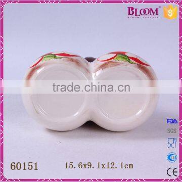 White Ceramic Decal Desgin Tableware Gravy Boat Set photo-6