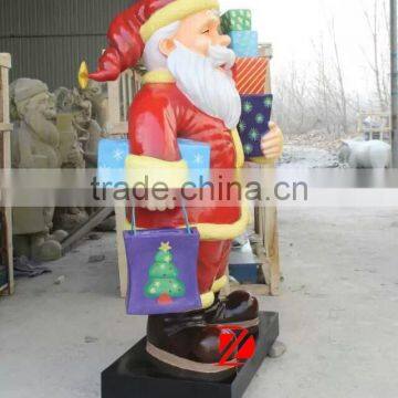 Resin Outdoor Sculptures Fiberglass Father Christmas Statues photo-3