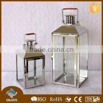 Top quality silver color metal candle lantern