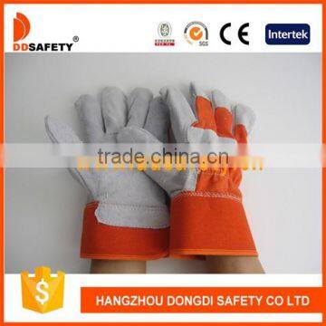 Orange Cow Split Leather Safety Glove