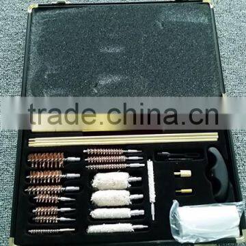 28 piece golden trim corner aluminium cased weapon cleaning set