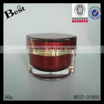 Unique Specail Design 30ml 50ml Mini Acrylic Cosmetic Cream Jar With Lid Empty Double Wall Plastic Cream Container photo-5