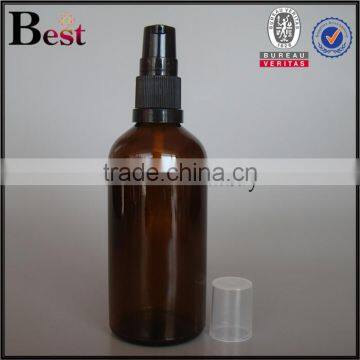 100ml Hot Selling Amber Empty Glass Olive Oil Bottle Pump Screen Printing Personal Care Wholesale photo-5
