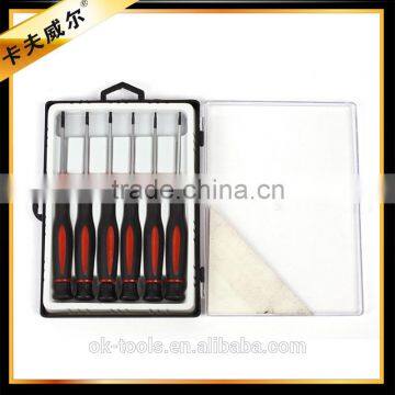 Ok-Tools 6pcs rubber grip precision screwdriver set