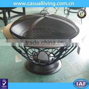 Portable Folding Fire Pit with Cover and Fire Poker