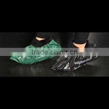 Degradable plastic shoe cover with printing