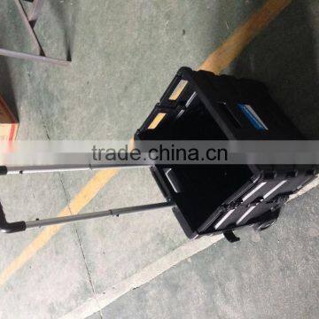 Plastic Folding Shopping Cart/Trolley Cargo Crate Handcart photo-2