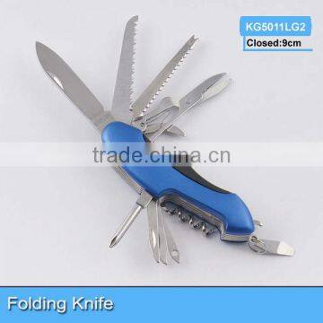 "STOCK" New design mini multi function stainless steel utility novelty pocket LED tool knife KG5011LG2