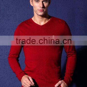 Men's 100%wool red sweater christmas