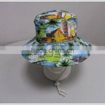 Newly Design Custom sublimation printing bucket hat /printed bucket cap