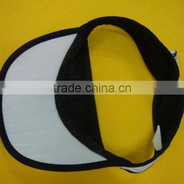 Wihte and Red 100% Polyester Custom Sun Visor Hat and Cap With e photo-2