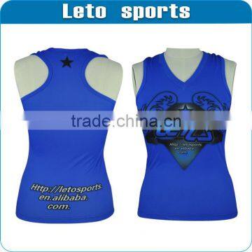 custom sublimation running racerback sleeveless for women