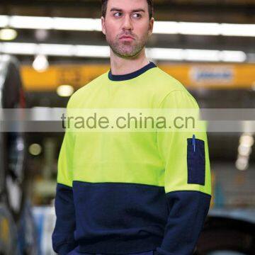 Custom Winter Workwear Hoodies Zipper Safety Mens Fleece Work hi Vis Jacket photo-2