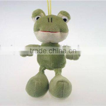 New Design Smile Frog Custom Plush Keychain With Waistcoat photo-2