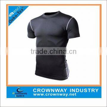 Men's Compression Sports Performance T Shirt Tops With Short Sleeves