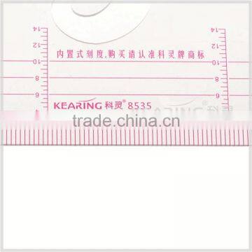 Kearing High Quality Plastic Scale Rulers With Goniometer 1:3 &1:5 Sanwich Line Ruler for Fashion Design#8535 photo-3