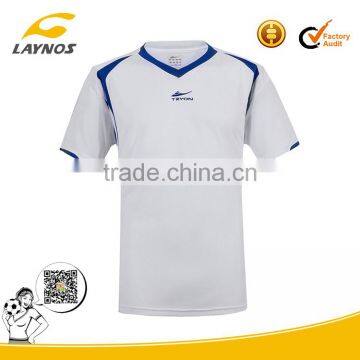 polyester mesh high quality flocking logo soccer jersey