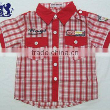 hot sale 100%cotton summer boys shirts