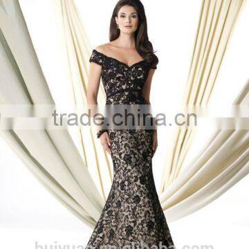 new cap sleeve lace mermaid vintage evening gown