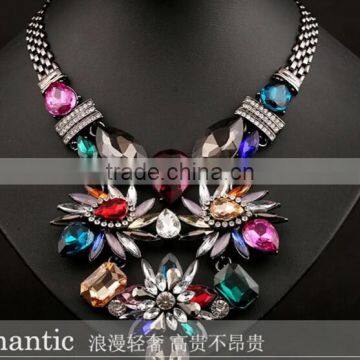 fancy design high end latest ladies beaded necklace