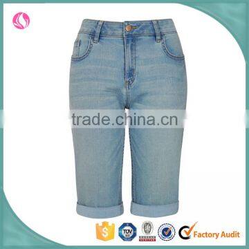 Wholesale light wash girl casual shorts denim shorts cotton shorts women