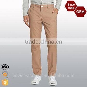 OEM Wholesale Tailored Fit Washed Cotton Pants Trousers