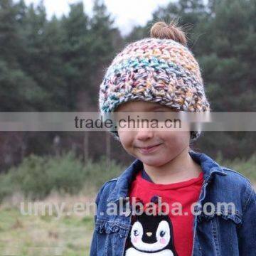 Pony Tail Crochet Pattern Messy Bun Hat photo-3