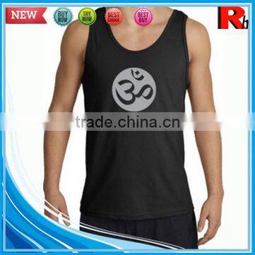  china cheap bodybuilding screen printed wholesale loose fit tank tops men fitness