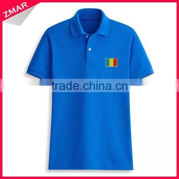 Manufacturer Wholesale Polo Customised Rubber Print Fashion Double Collar T-shirt