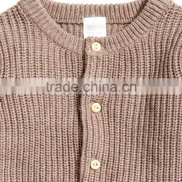 Ribbed Cardigan Kids Cable Knit Heavy Sweater for Baby photo-2