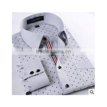 Long Sleeve Man's Dress Fashionable Printed Work Cotton Uniform Elongated t Shirt photo-5