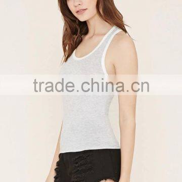 2016 Guangzhou Shandao Oem Service Summer New Design Knitted Plain Dyed Sleeveless Ladies Summer Tops Made in China photo-2