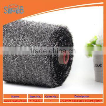 Factory Wholesale Polyester Lurex Feather Yarn on Cone for Machine Knitting Sweater photo-6