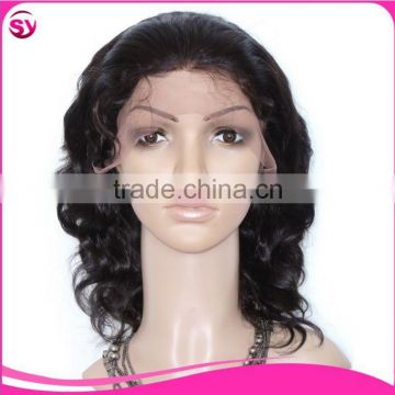 2016 new 10"-26" 100% human hair full lace wig, brazilian human hair wig, lace front wig brazilian human hair with Baby Hair