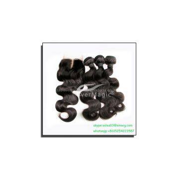 Top Sale 6A Unprocessed Virgin Hair Closure Piece, Brazilian Hair Closure