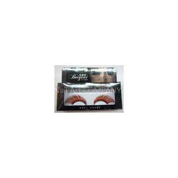 Curly Natural False Eyelashes Makeup , Semi Permanent Eye Lashes