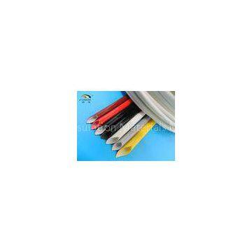 Colorful Silicone Rubber Fiberglass Sleeving / Braided Fiber Glass insulation Sleeve