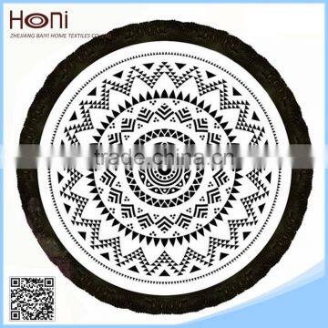 100% Cotton Printed Round Beach Towel for Australia/Newzealand/Spain Market